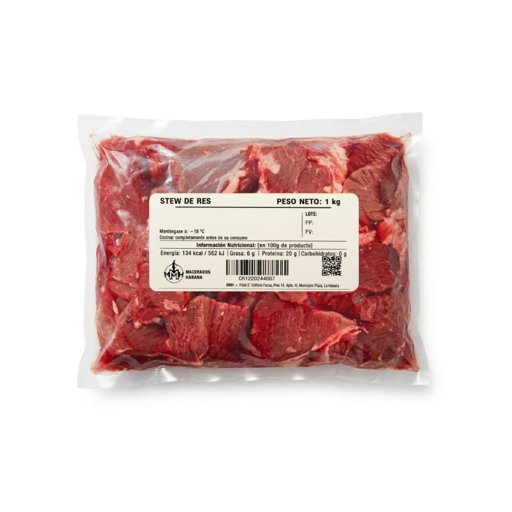 Carne troceada de res Macerados Habana (1 kg / 2.2 lb)