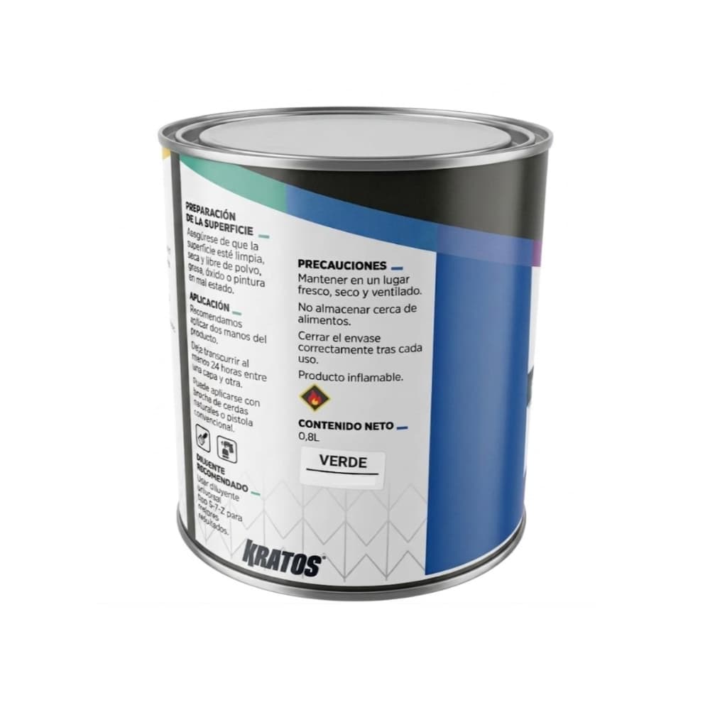 Pintura de esmalte verde Kratos (0.8 L) - 3