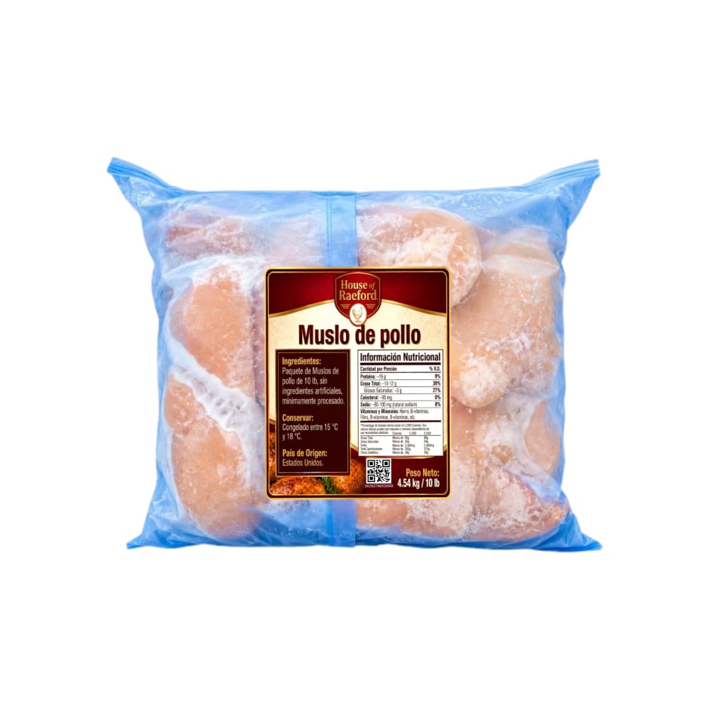 Muslos de pollo House of Raeford (4.54 kg / 10 lb)