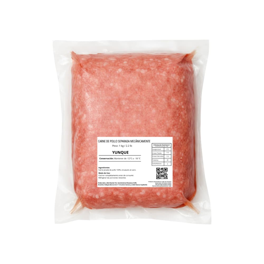 Carne de pollo separada mecánicamente Yunque (1 kg / 2.2 lb) - 2