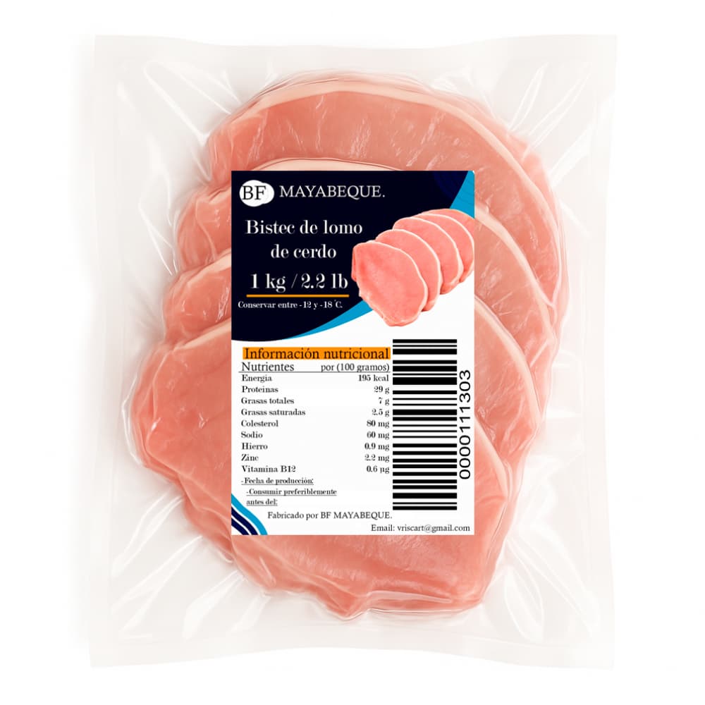 Bistec de lomo de cerdo BF Mayabeque (1 kg / 2.2 lb) - 4