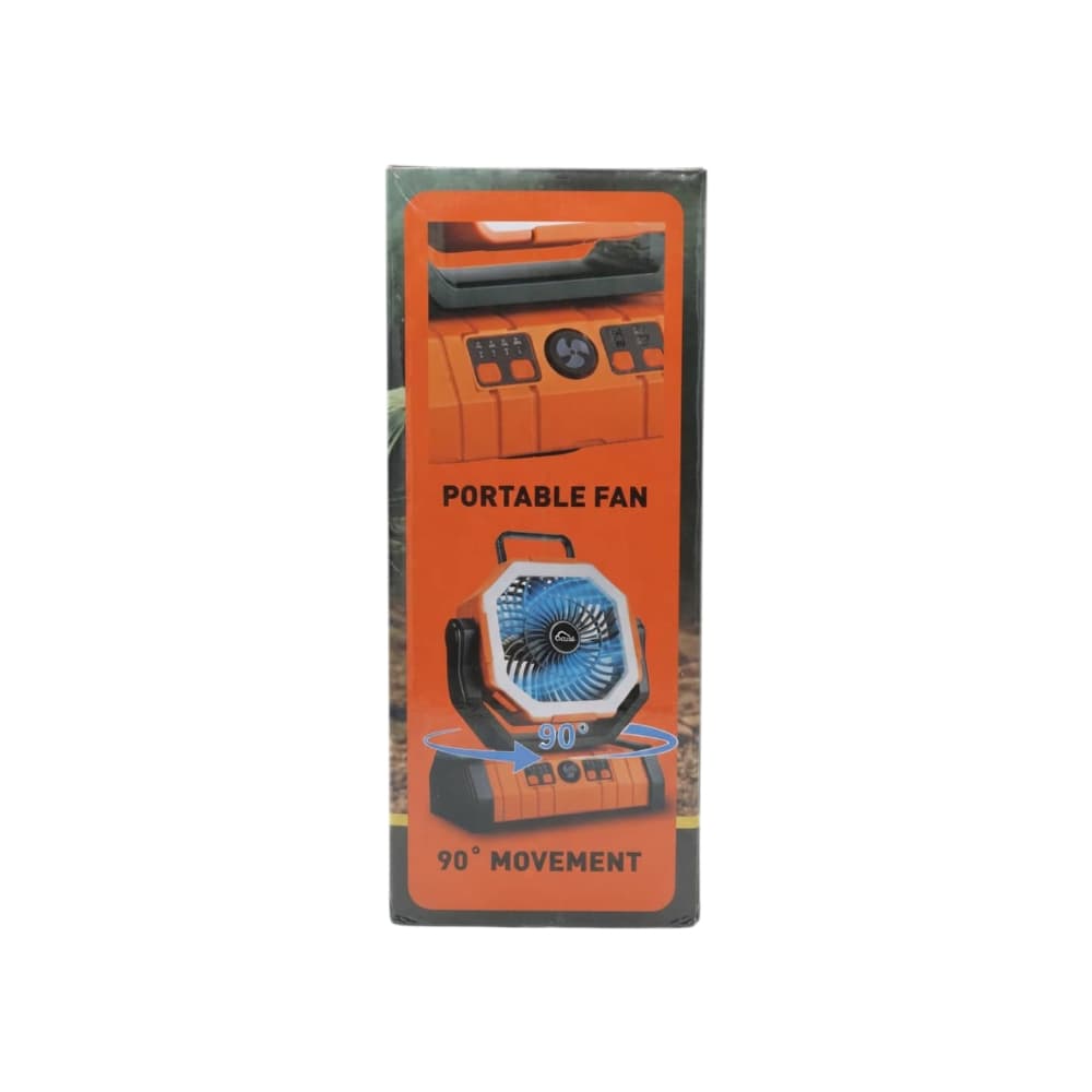 Ventilador recargable con luz LED color naranja Cloud F6 CEPFWS-B - 4