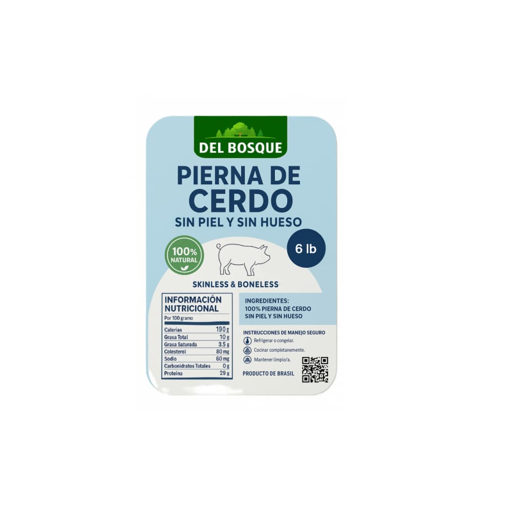 Pierna de cerdo sin piel y sin hueso Del Bosque (2.72 kg / 6 lb) - 3