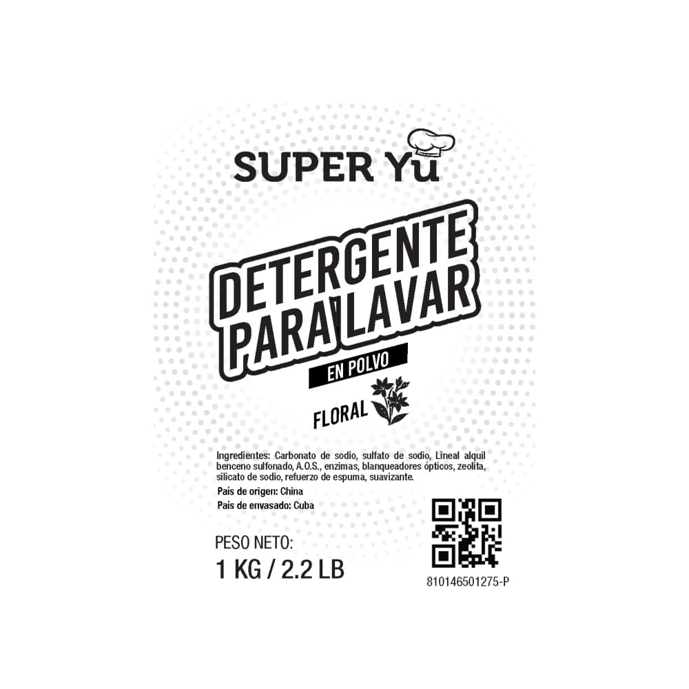 Detergente en polvo con aroma a flores Super Yu (1 kg / 2.2 lb) - 4