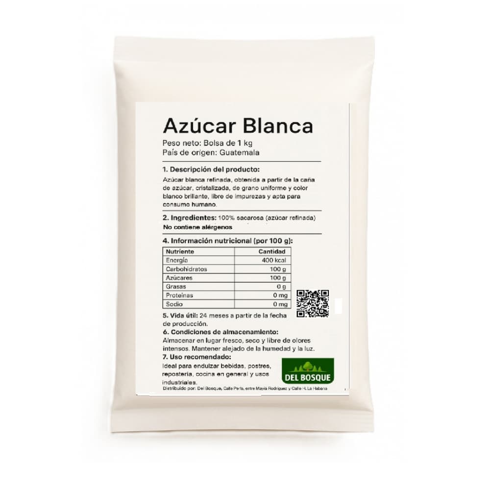 Azúcar blanca Del Bosque (1 kg / 2.2 lb) - 2