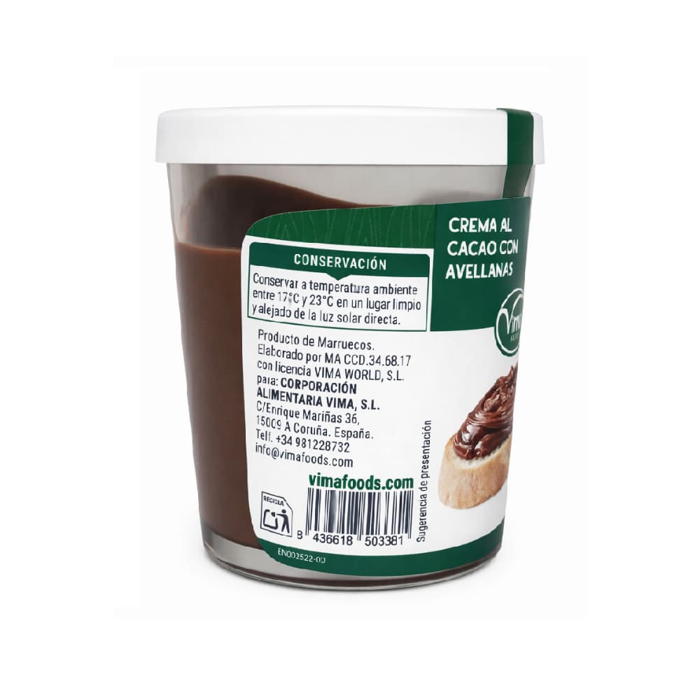 Crema de cacao con avellanas Vima Foods (210 g / 7.41 oz) - 2