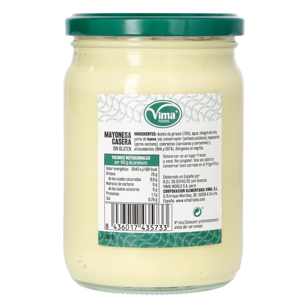 Mayonesa casera Vima Foods (450 ml) - 2
