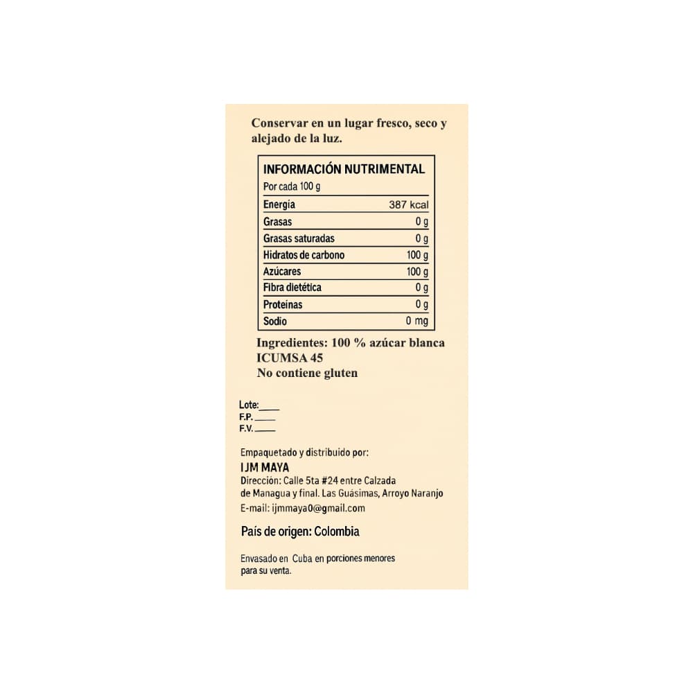 Azúcar blanca IJM Maya (2.27 kg / 5 lb) - 3