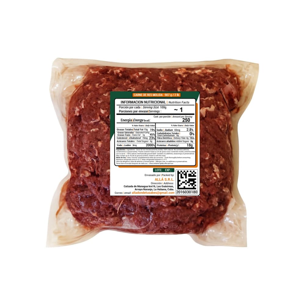 Carne de res molida ALLÁ (907 g / 2 lb) - 3