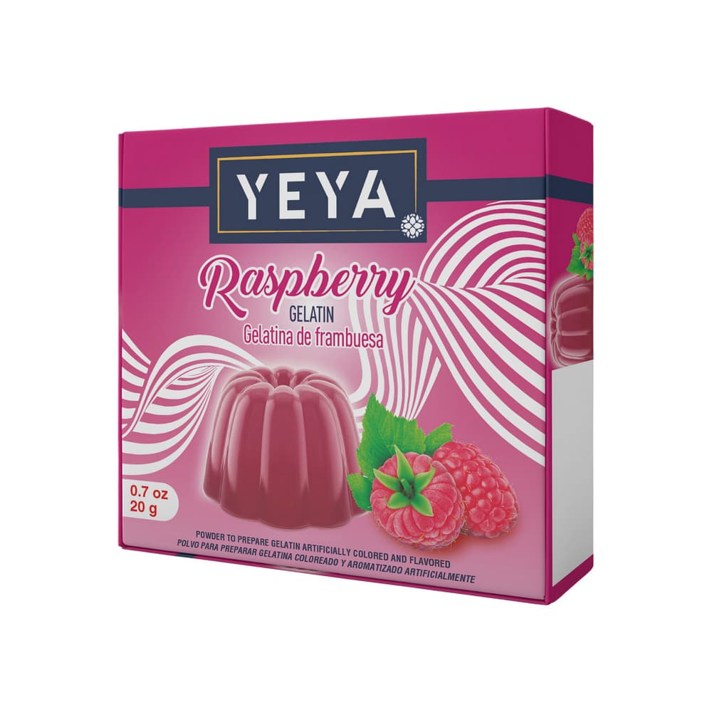 Gelatina sabor frambuesa YEYA (20 g)