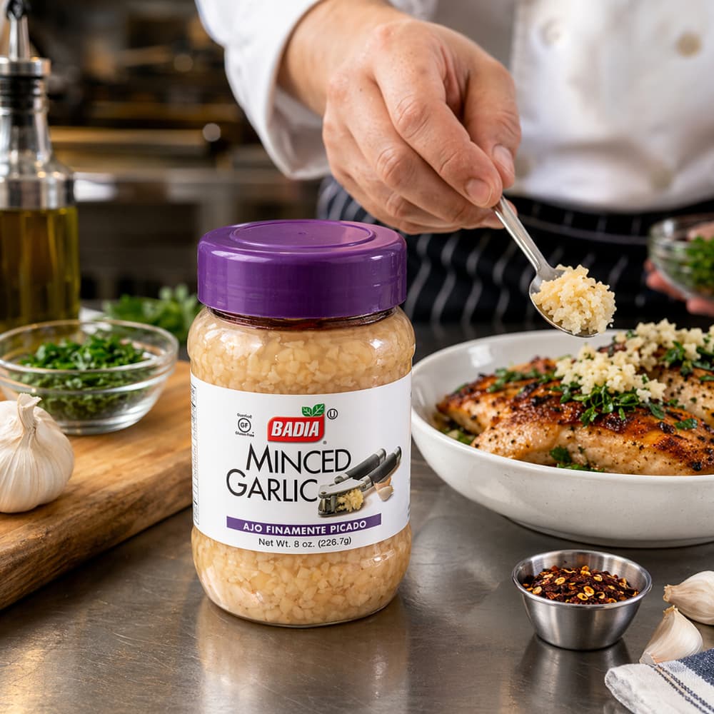 Ajo finamente picado Badia (226.7 g / 8 oz) - 4