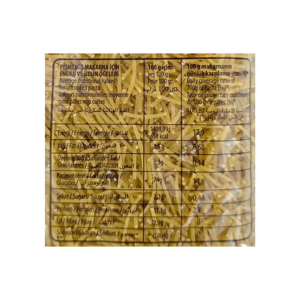 Macarrones tipo fideo oba Eva (500 g / 1.10 lb) - 2