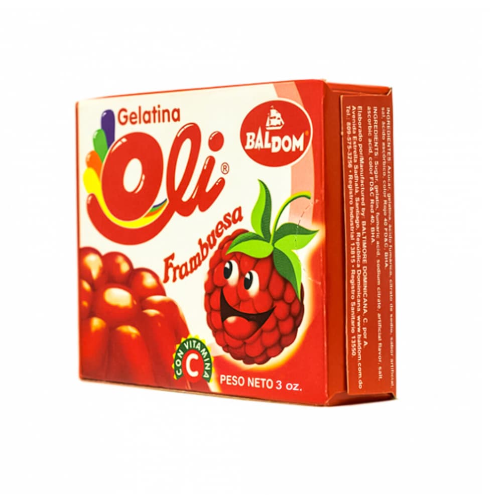 Gelatina sabor frambuesa Oli (85 g / 3 oz) - 4