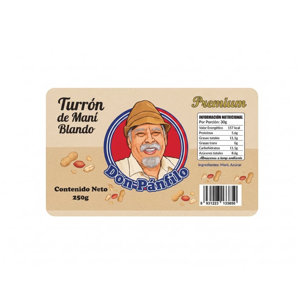 Turrón de maní blando premium Don Pánfilo (250 g / 8.8 oz) - 2