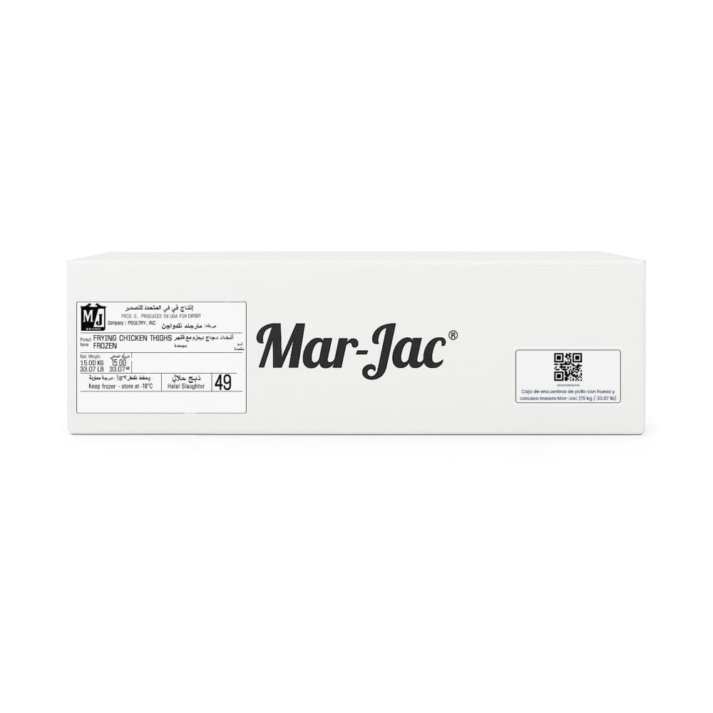 Caja de encuentros de pollo con hueso y carcasa trasera Mar-Jac (15 kg / 33.07 lb) - 4