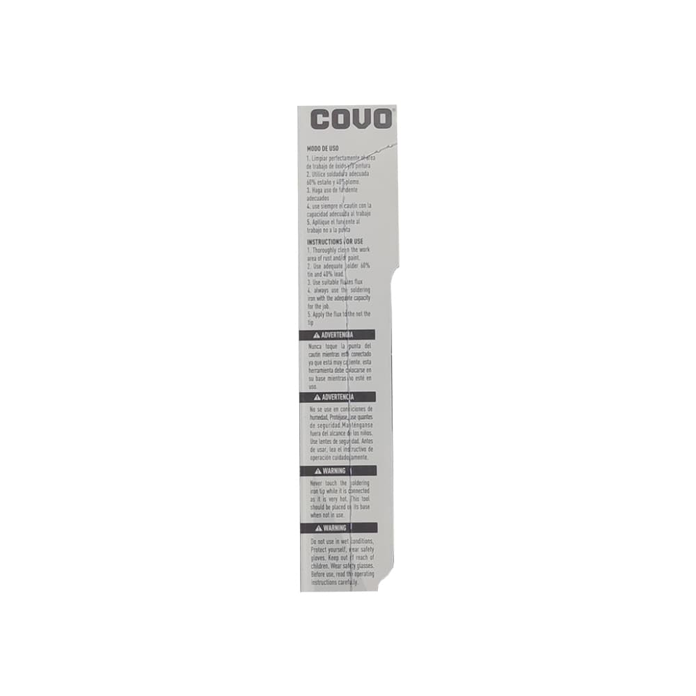 Cautín tipo lápiz de 60 W con 3 puntas intercambiables Covo - 6