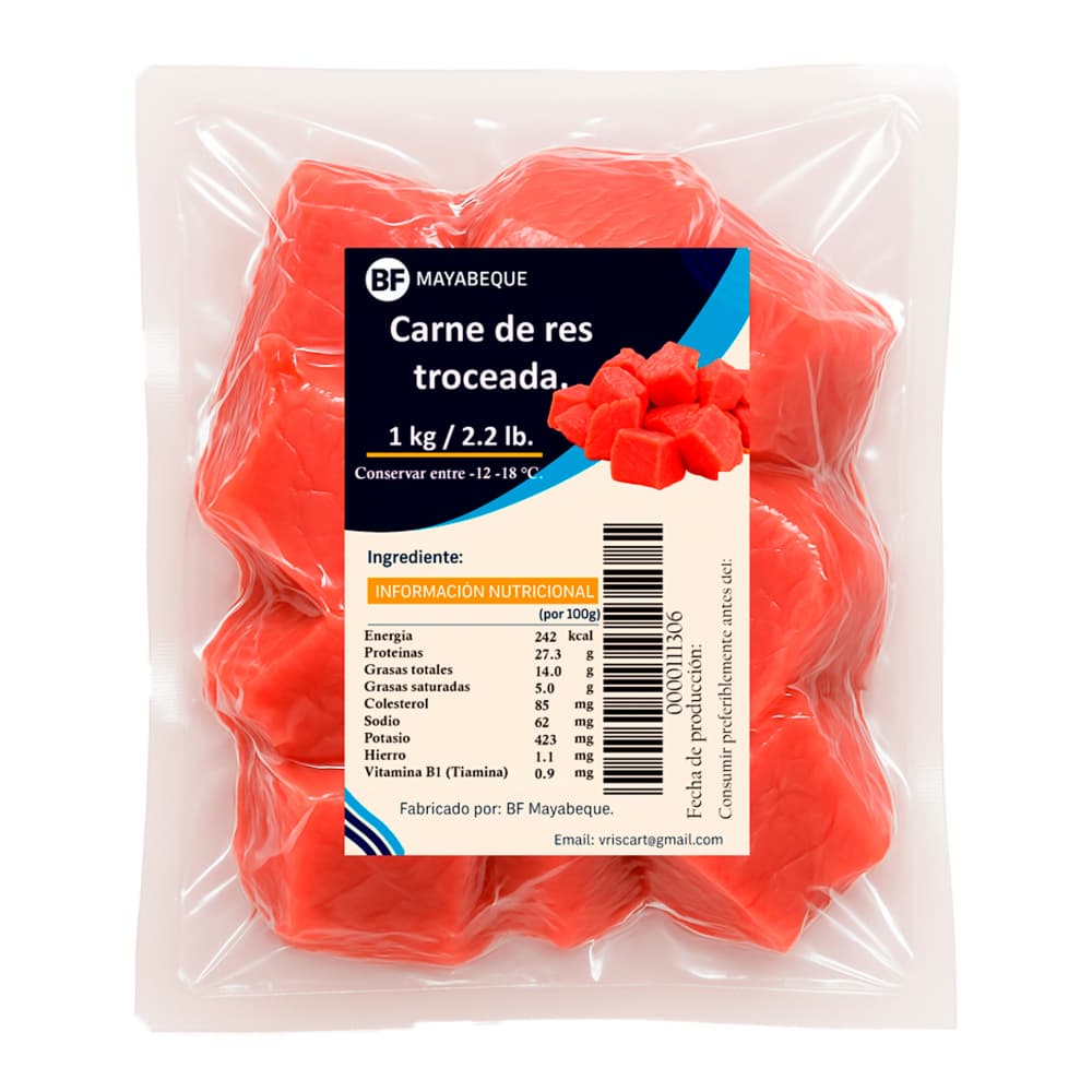 Carne de res troceada BF Mayabeque (1 kg / 2.2 lb) - 6