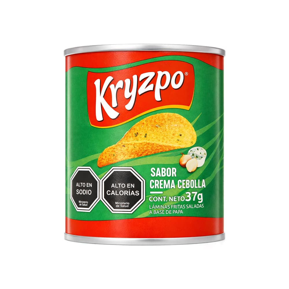 Papas fritas sabor crema cebolla Kryzpo (37 g / 1.3 oz) - 12
