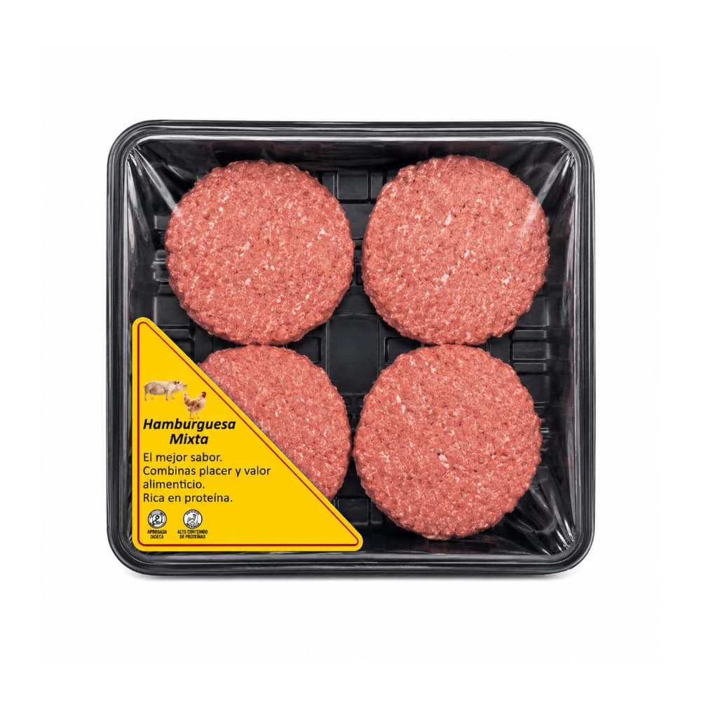 Hamburguesa mixta de cerdo y pollo La Masa (4 x 90 g / 3.17 oz)