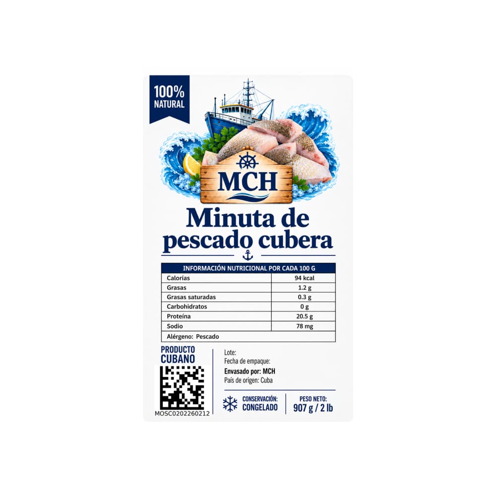 Minuta de pescado cubera MCH (907 g / 2 lb) - 2