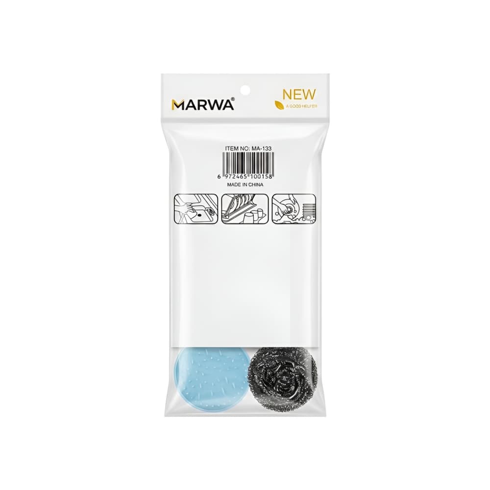 Paquete de esponja, estropajos y cepillo para fregar Marwa - 2