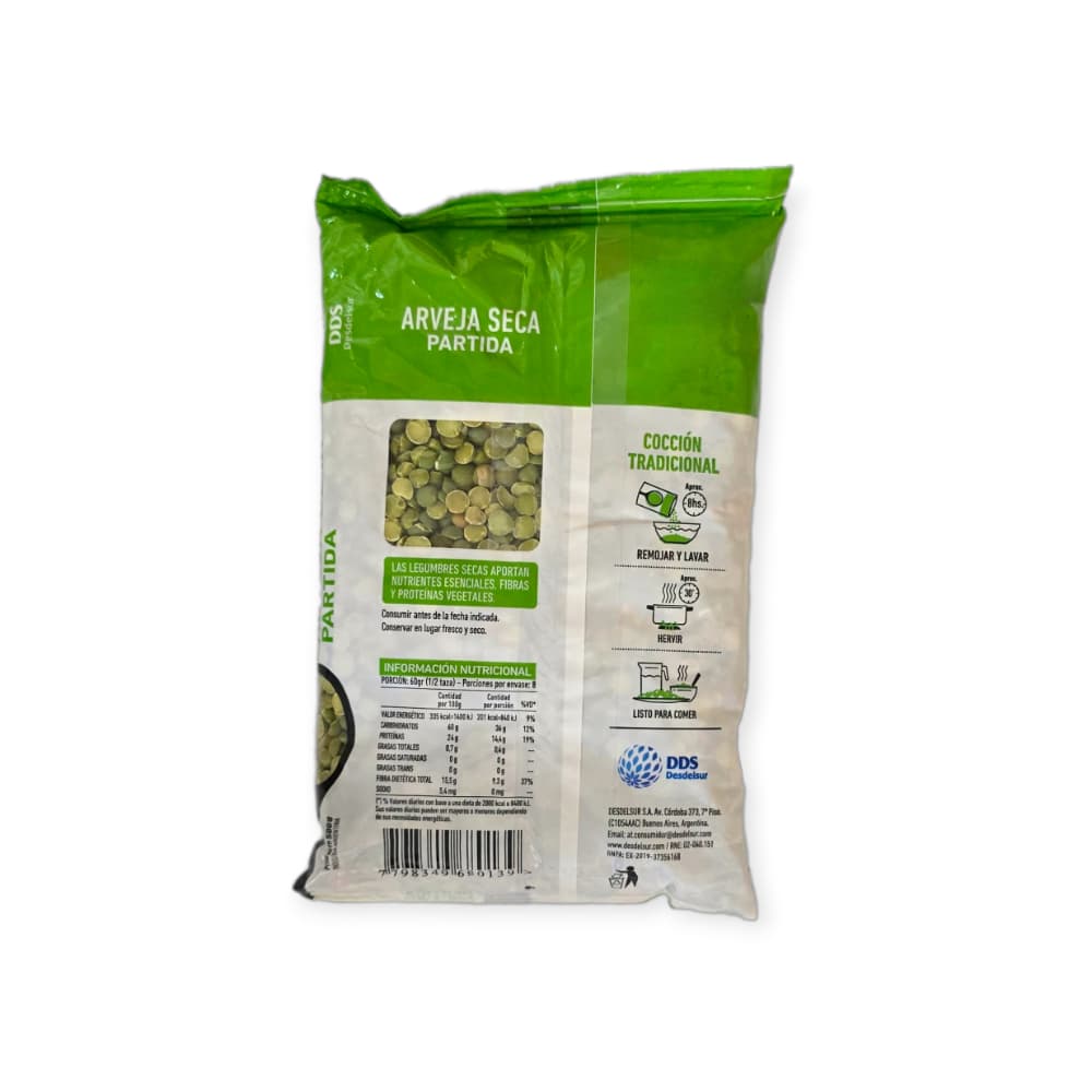 Chícharos verdes partidos DDS Desdelsur (500 g / 1.10 lb) - 4