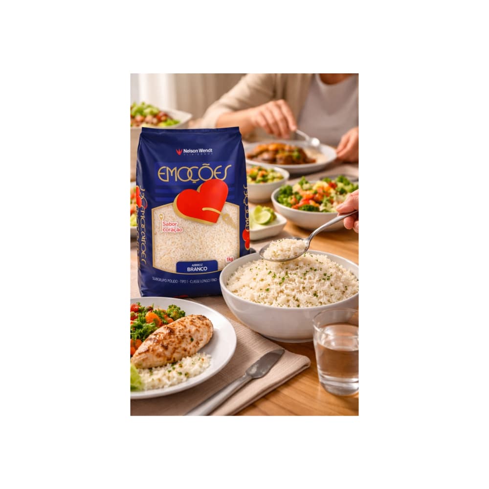 Arroz blanco grano largo Nelson Wendt Emocoes (1 kg / 2.2 lb) - 4