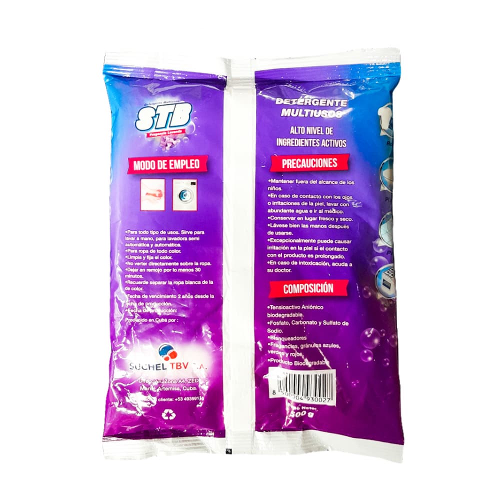 Detergente en polvo multiusos con fragancia a lavanda STB (500 g / 1.1 lb) - 3