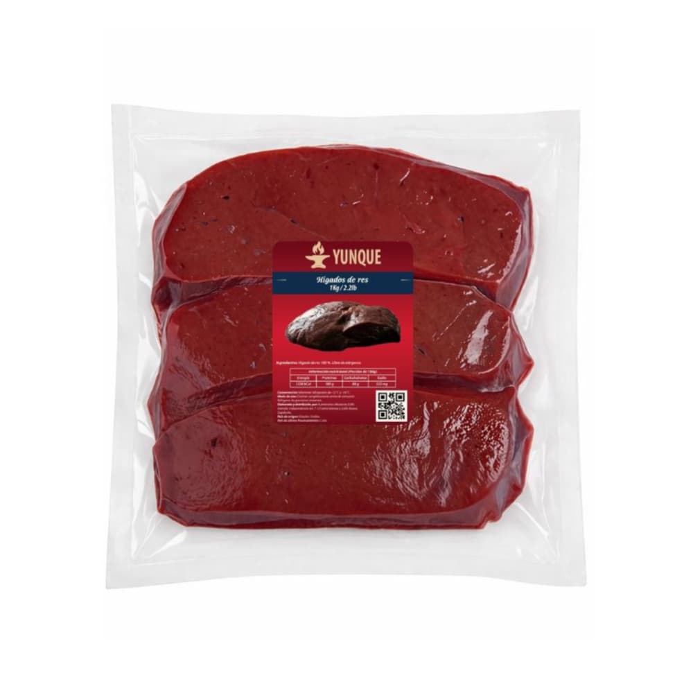 Hígado de res Yunque (1 kg / 2.2 lb)