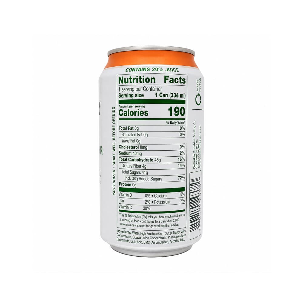 Néctar de mango piña guayaba Sunchy (334 ml / 11.3 fl oz) - 7