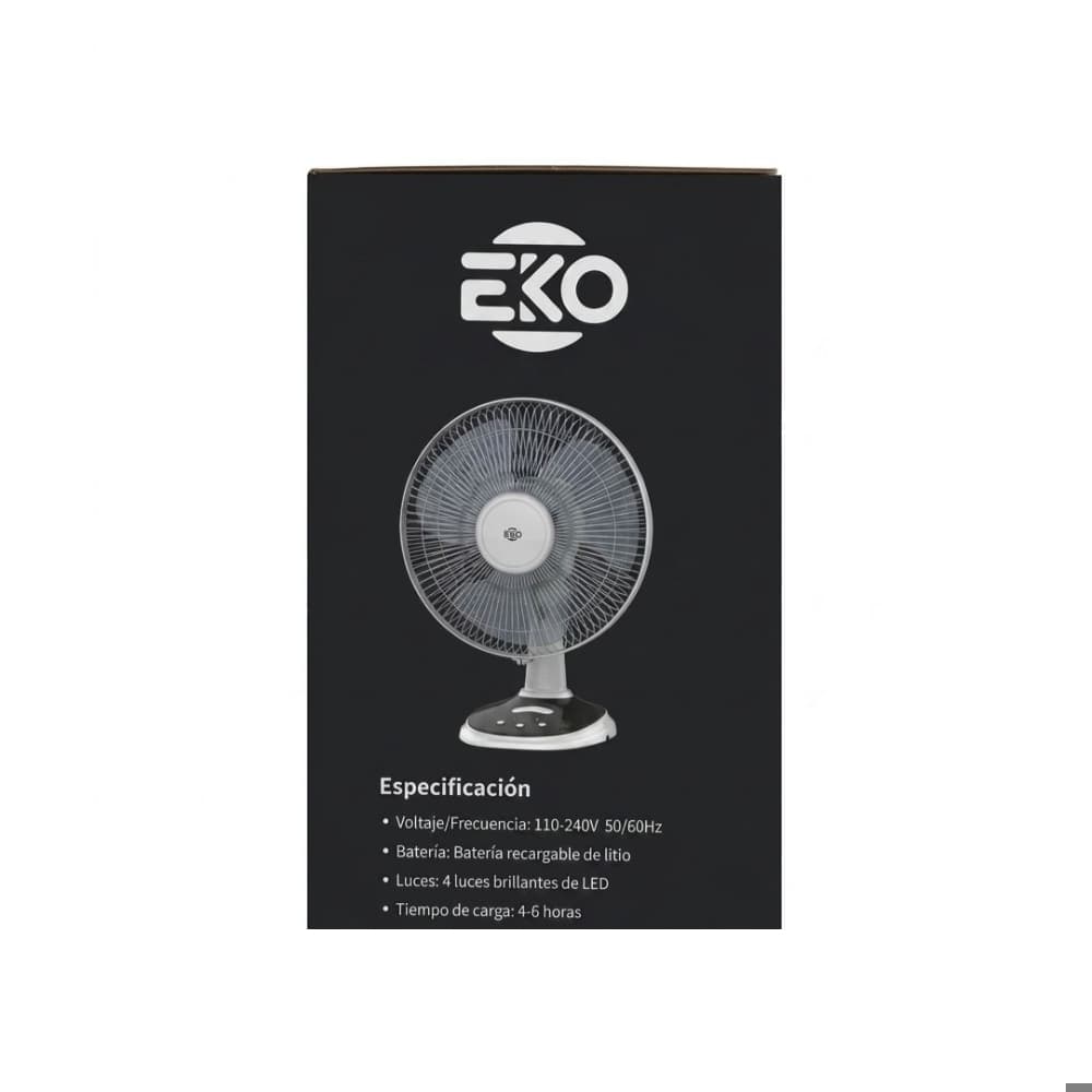 Ventilador de mesa recargable de 12'' EKO EKO5201B - 3