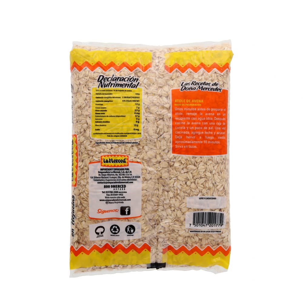 Avena en hojuelas La Merced (1 kg / 2.2 lb) - 2