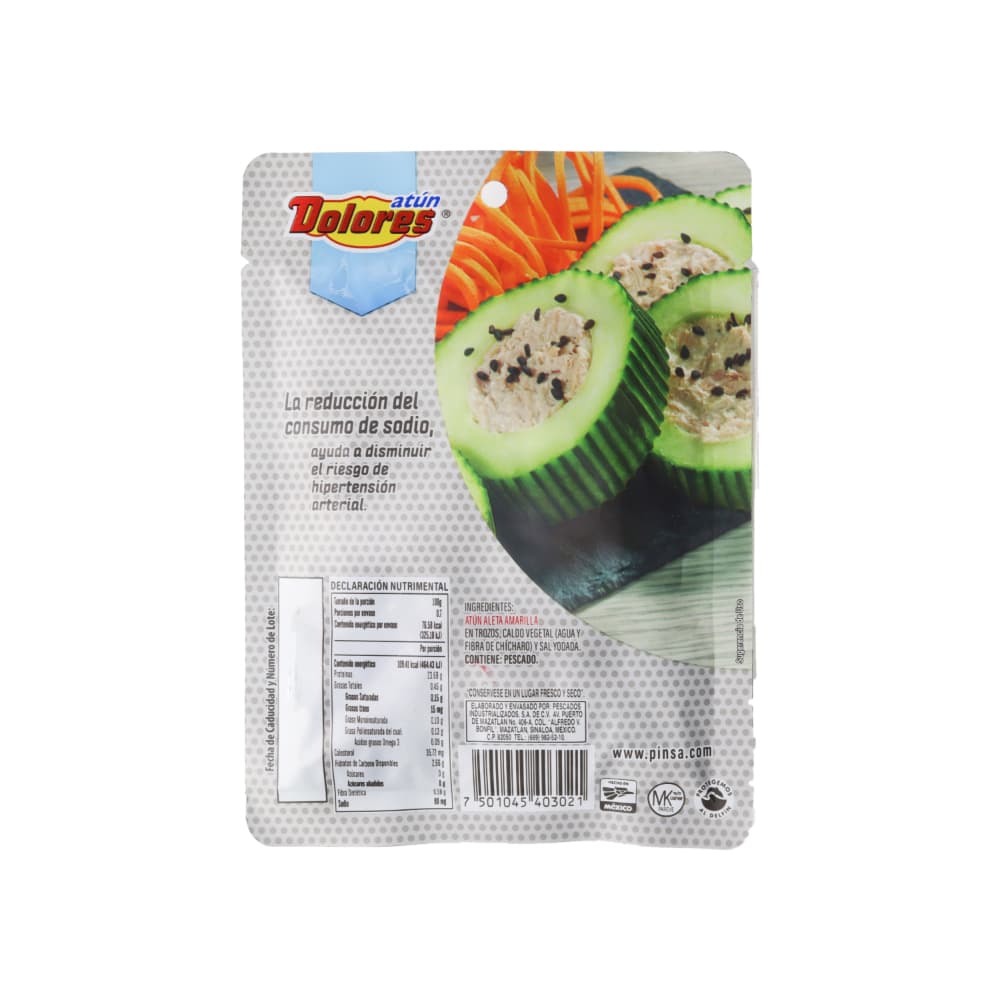 Atún aleta amarilla en trozos en agua Dolores (74 g / 2.61 oz) - 3
