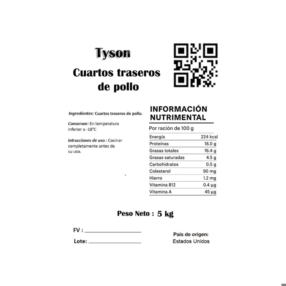Paquete de cuartos traseros de pollo Tyson (5 kg / 11 lb) - 3