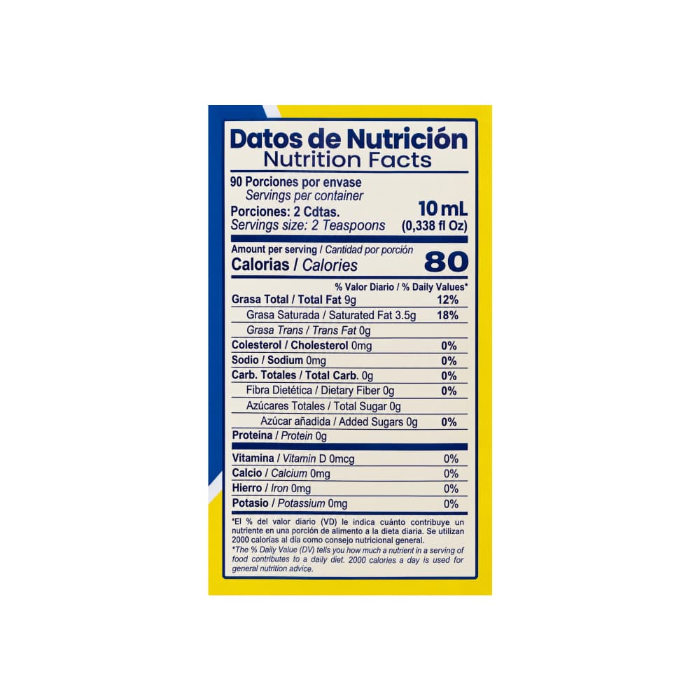 Aceite vegetal de oleína de palma y soya Del Campo (900 ml) - 2