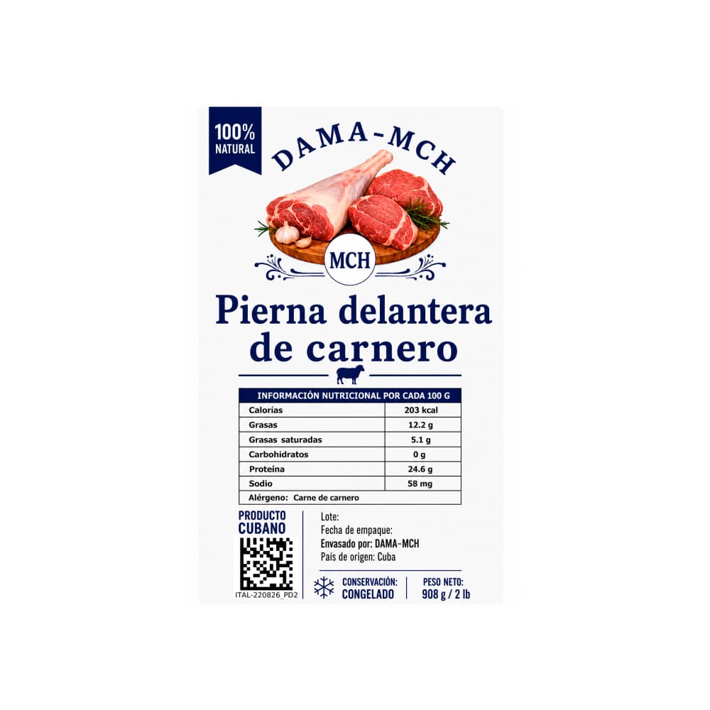 Pierna delantera de carnero Dama-MCH (908 g / 2 lb) - 3
