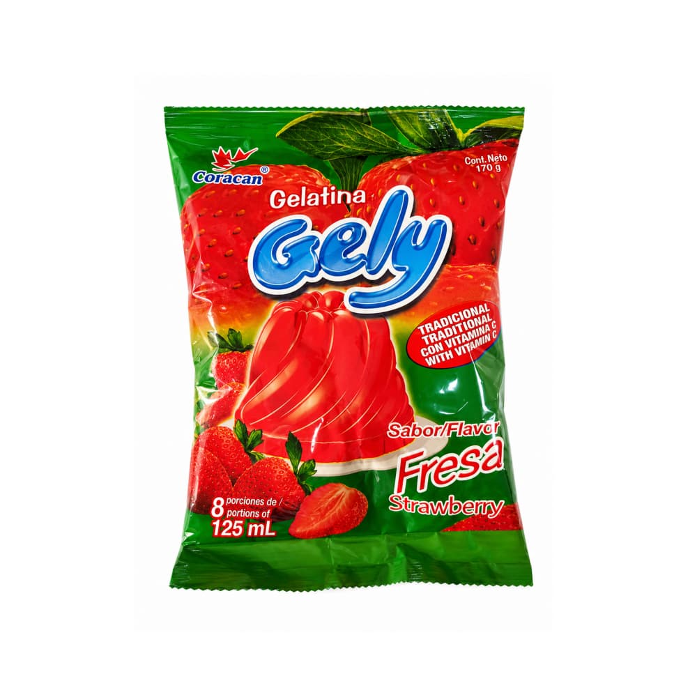 Gelatina sabor fresa Gely (170 g / 6 oz) - 5
