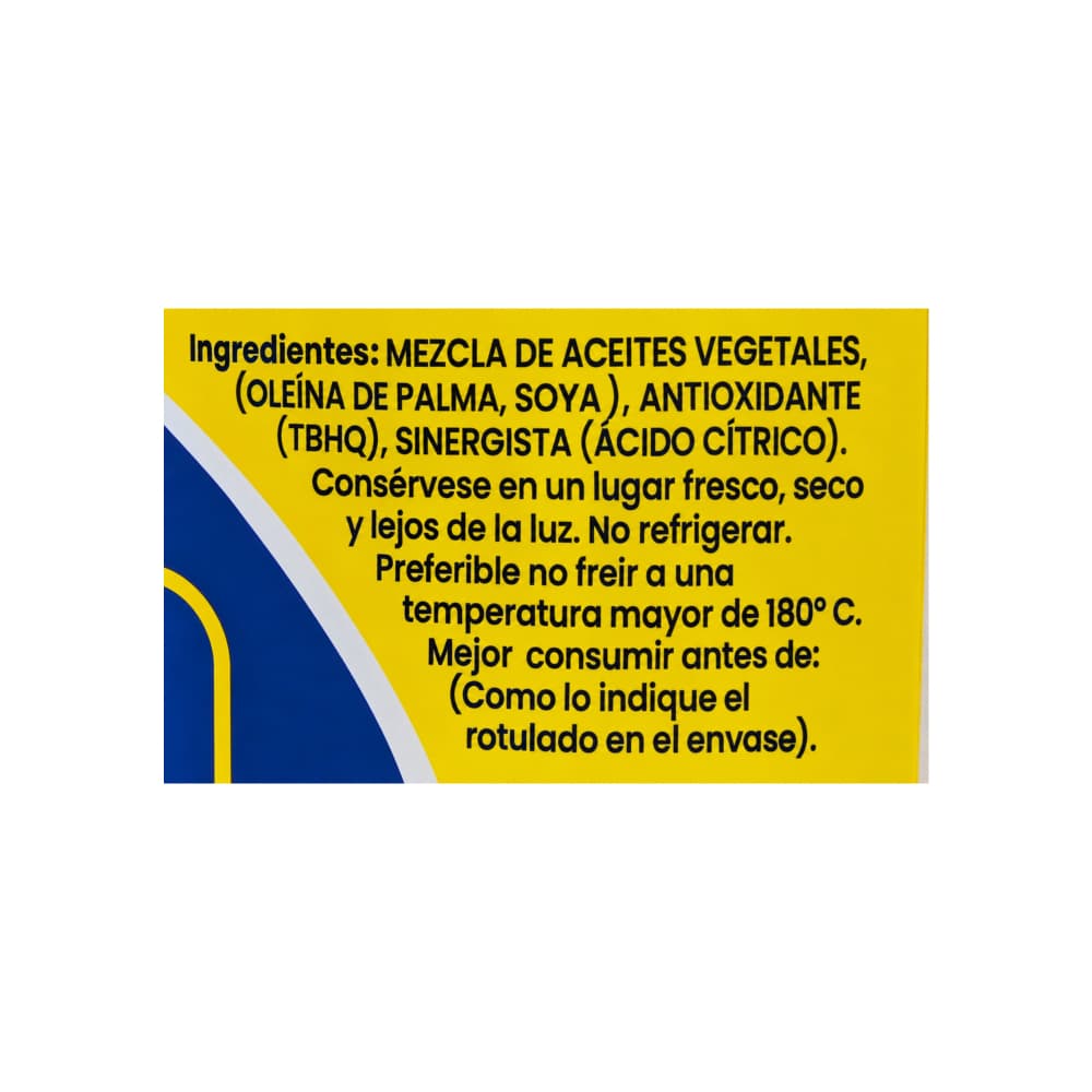 Aceite vegetal de oleína de palma y soya Del Campo (900 ml) - 3
