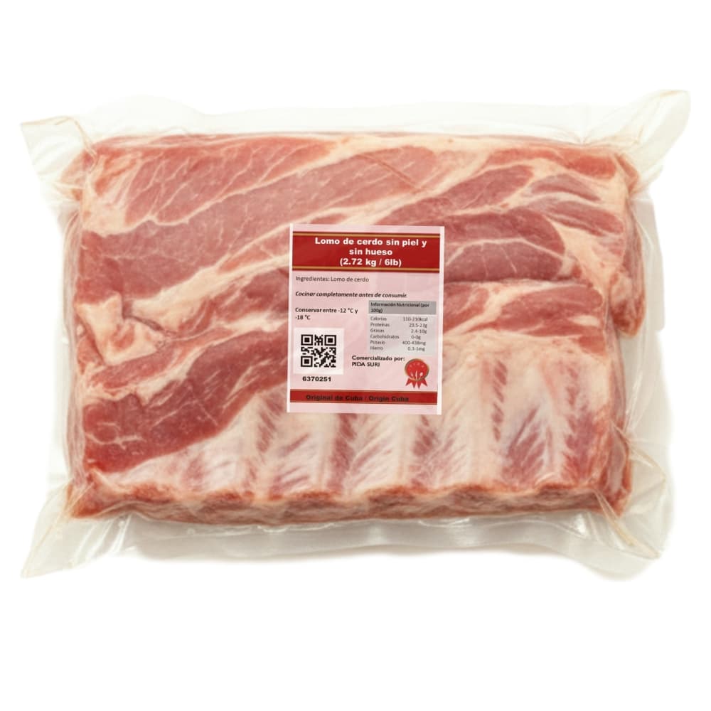 Lomo de cerdo sin piel y sin hueso Pida (2.72 kg / 6 lb) - 2