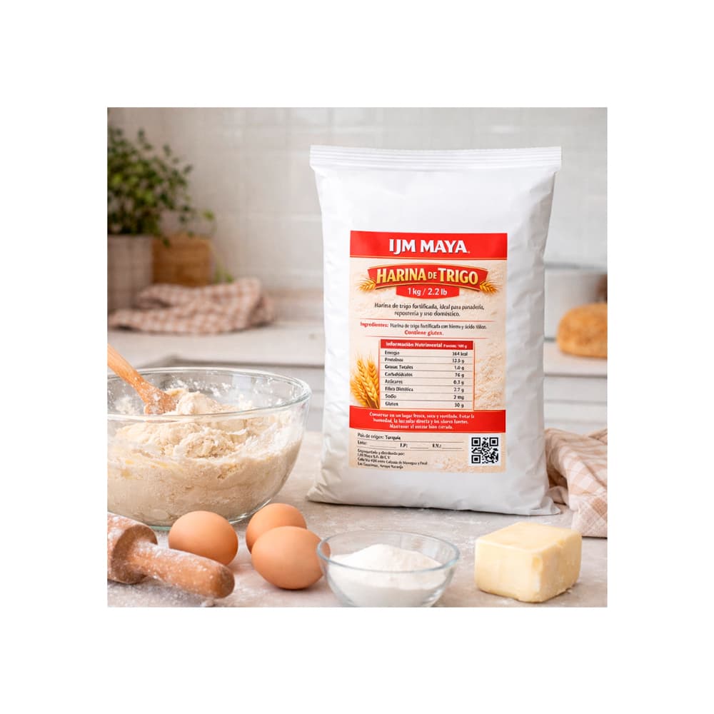 Harina de trigo fortificada IJM Maya (1 kg / 2.2 lb) - 3