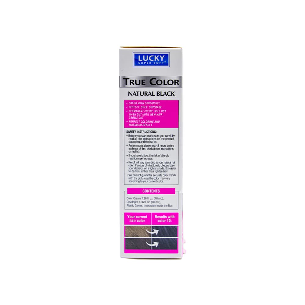 Tinte de cabello para mujer color negro # 10 Lucky Super Soft (40 ml / 1.36 fl. oz) - 3