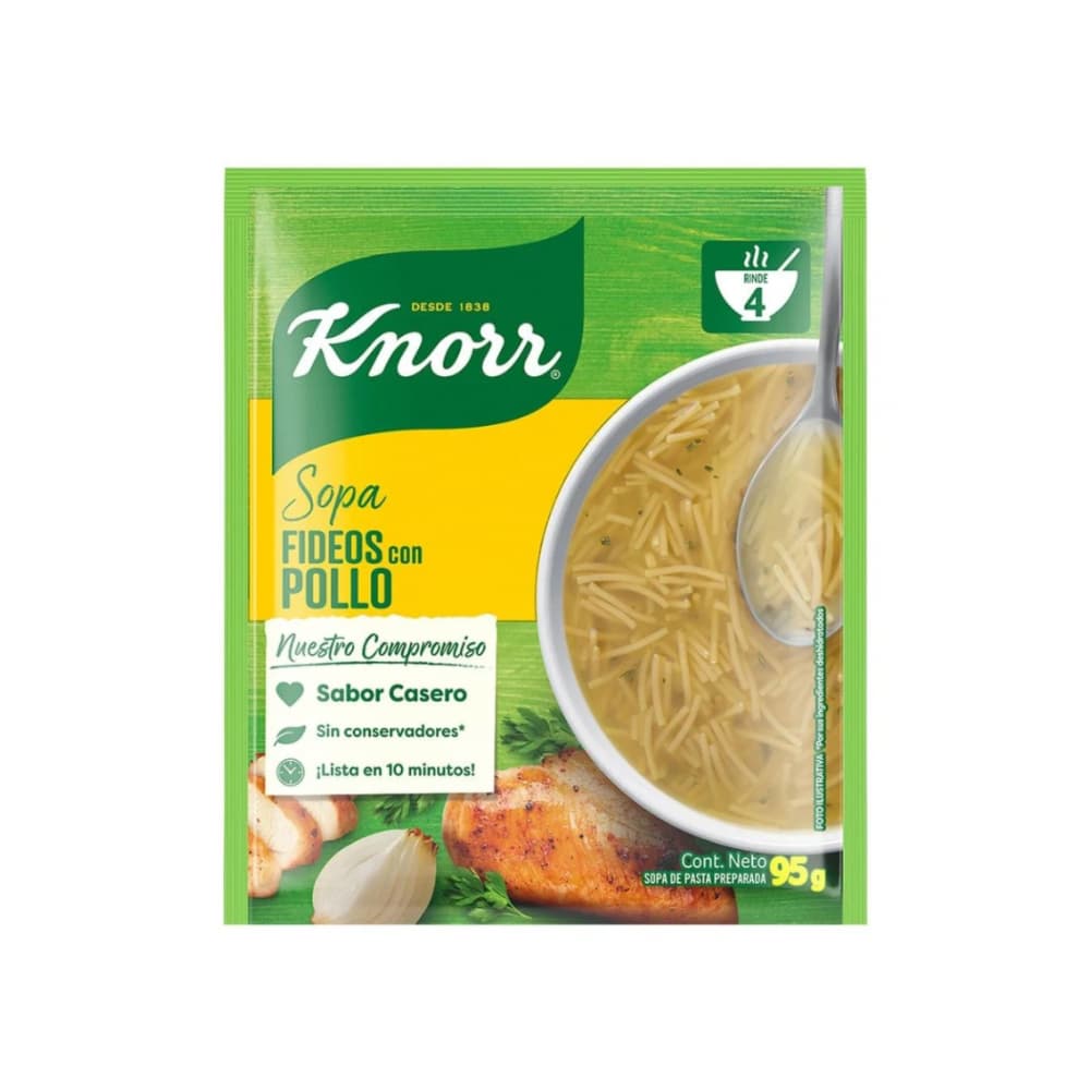 Sopa de fideo con pollos Knorr (95 g / 3.35 oz) - 3