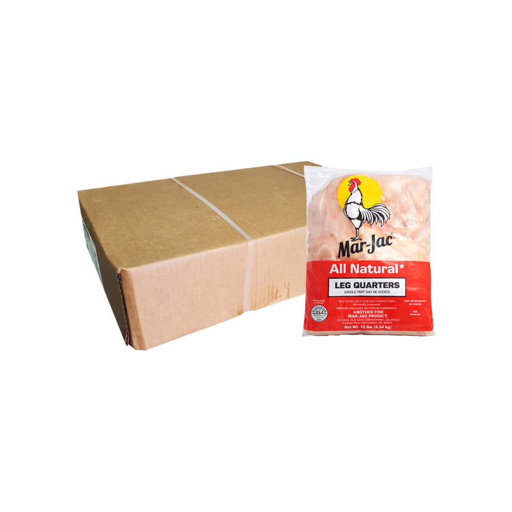 Caja de cuartos traseros de pollo Mar-Jac (18.14 kg / 40 lb)