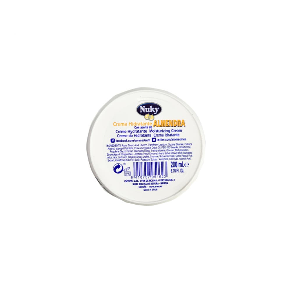 Crema hidratante con aceite de almendra Nuky (200 ml) - 5