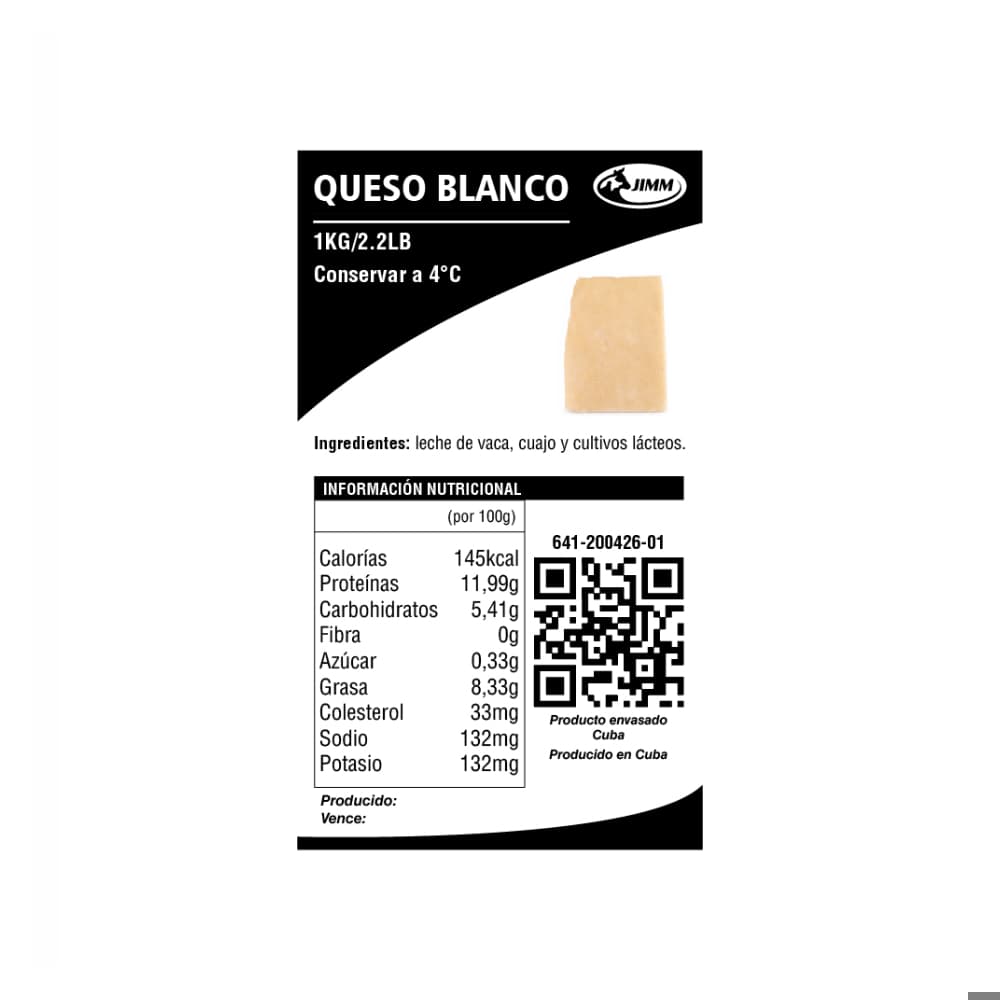 Queso blanco Jimm (1 kg / 2.2 lb) - 2