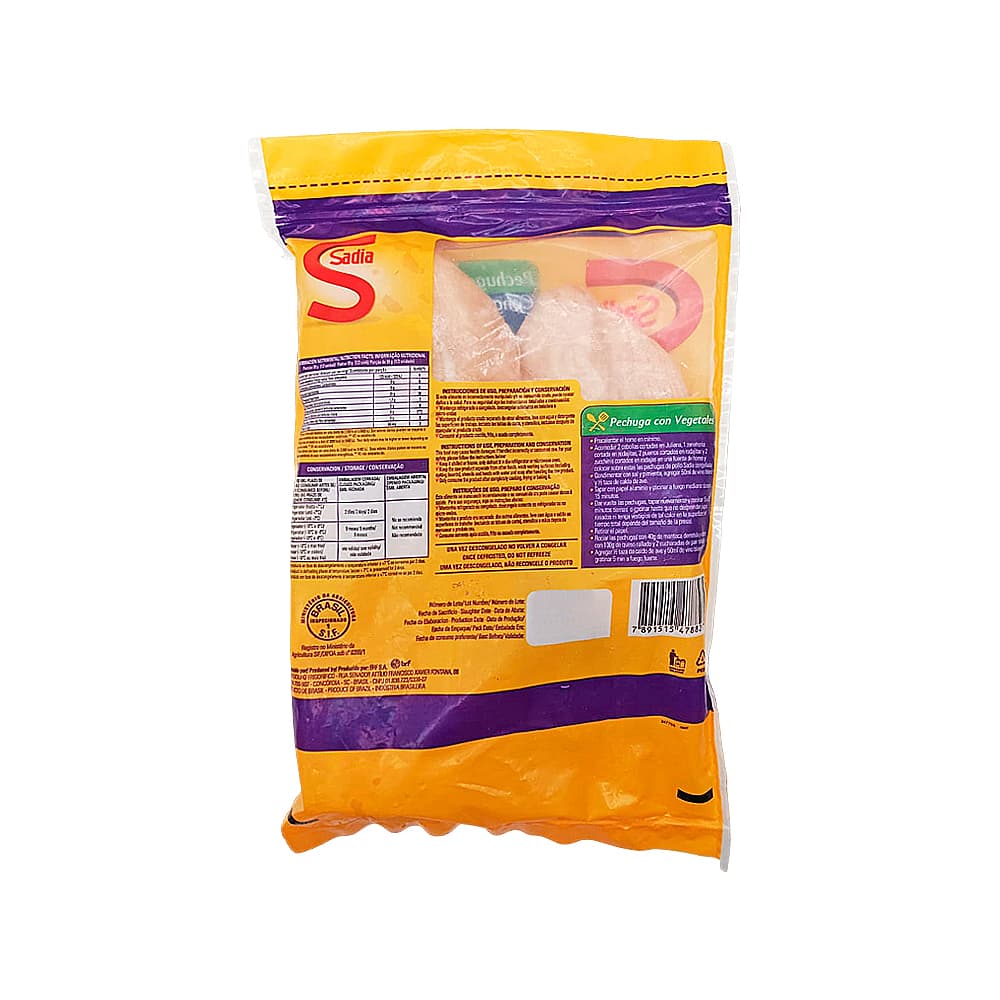 Pechuga de pollo sin piel y sin hueso Sadia (1 kg / 2.2 lb) - 2