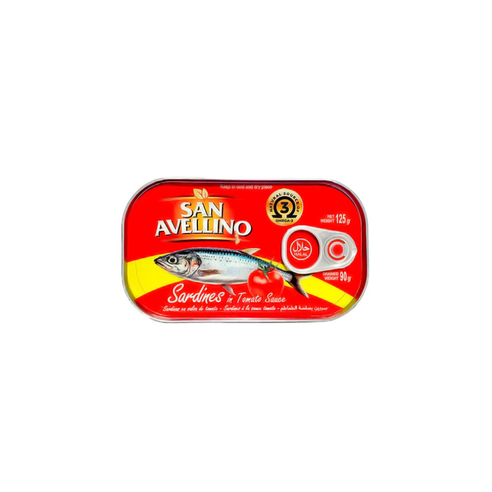 Sardinas en salsa de tomate San Avellino (125 g / 4.40 oz) - 6