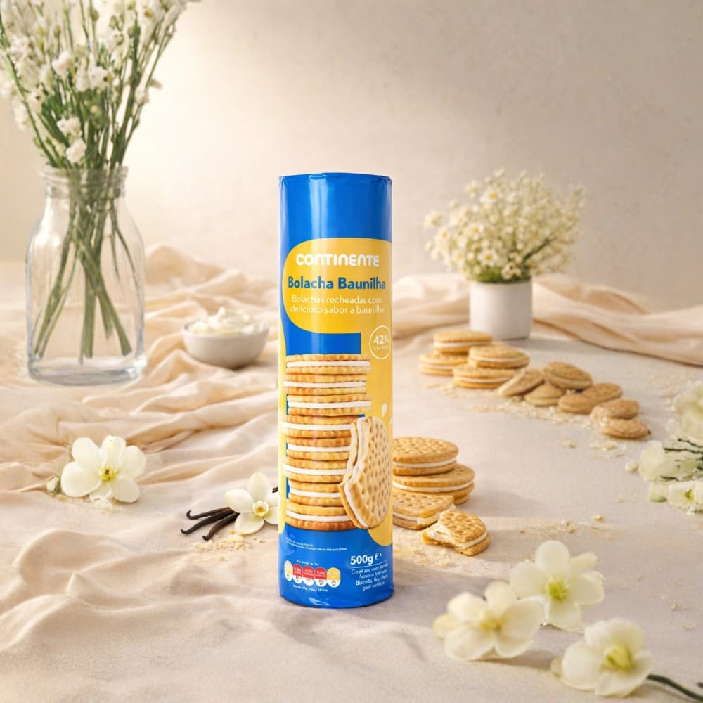 Galletas con relleno de vainilla Continente (500 g / 17.6 oz) - 4