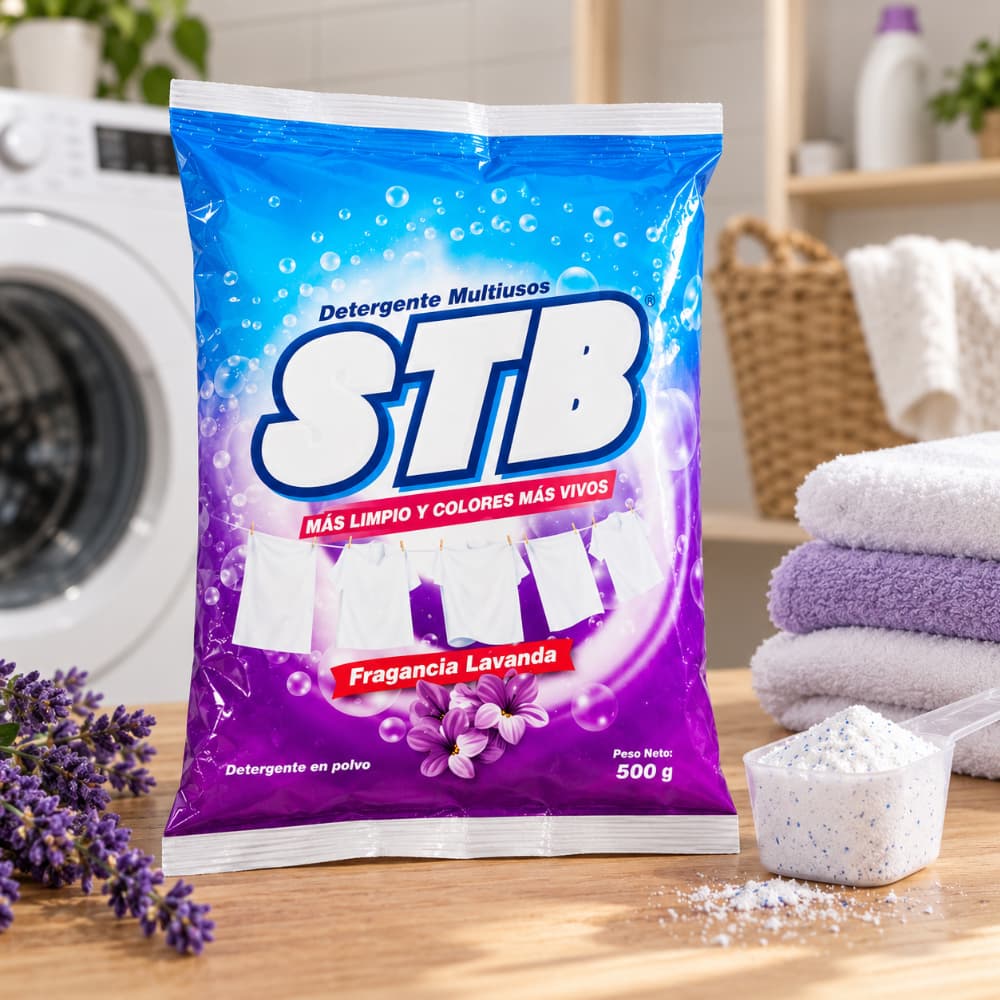 Detergente en polvo multiusos con fragancia a lavanda STB (500 g / 1.1 lb) - 5