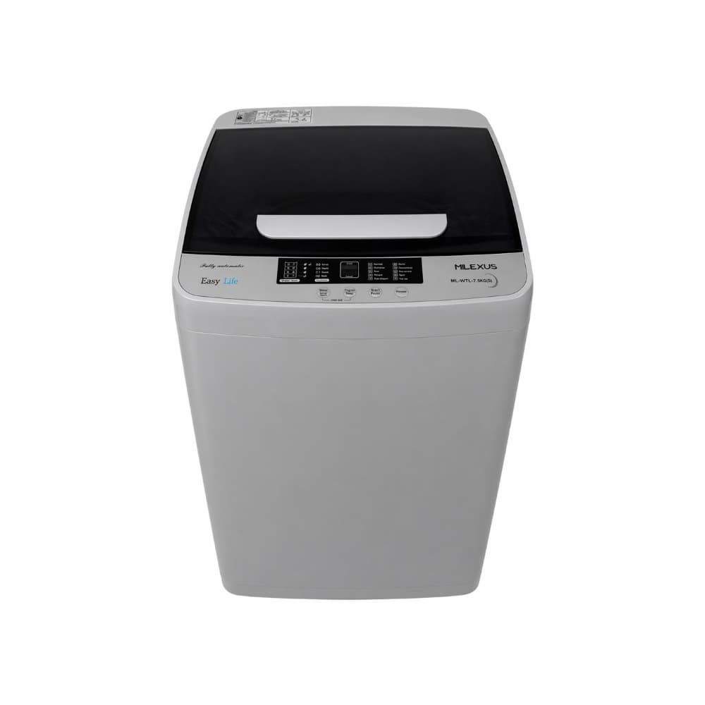 Lavadora automática de 7.5 kg gris Milexus ML-LVTL-7.5 kg